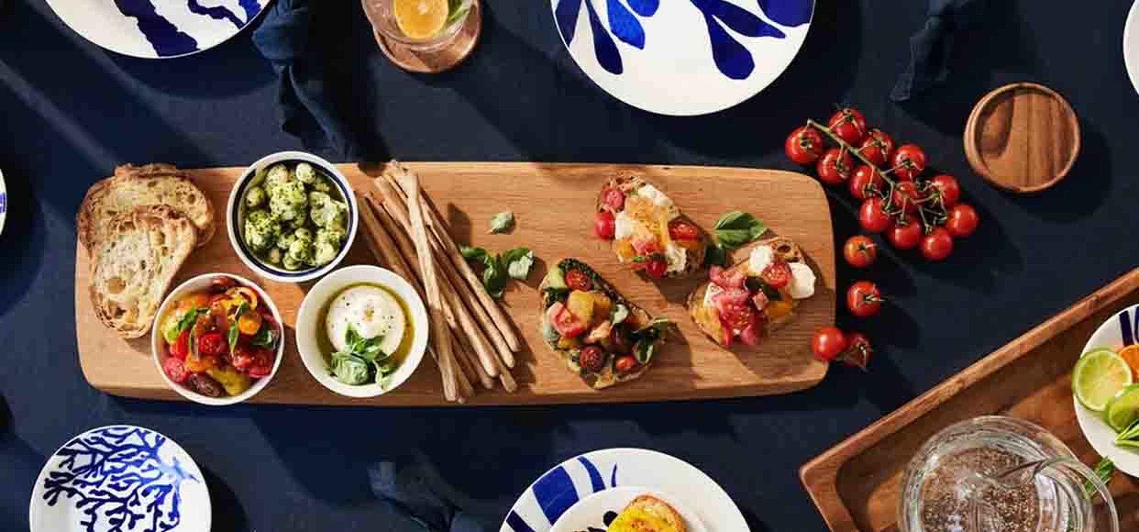 lots of food on a table