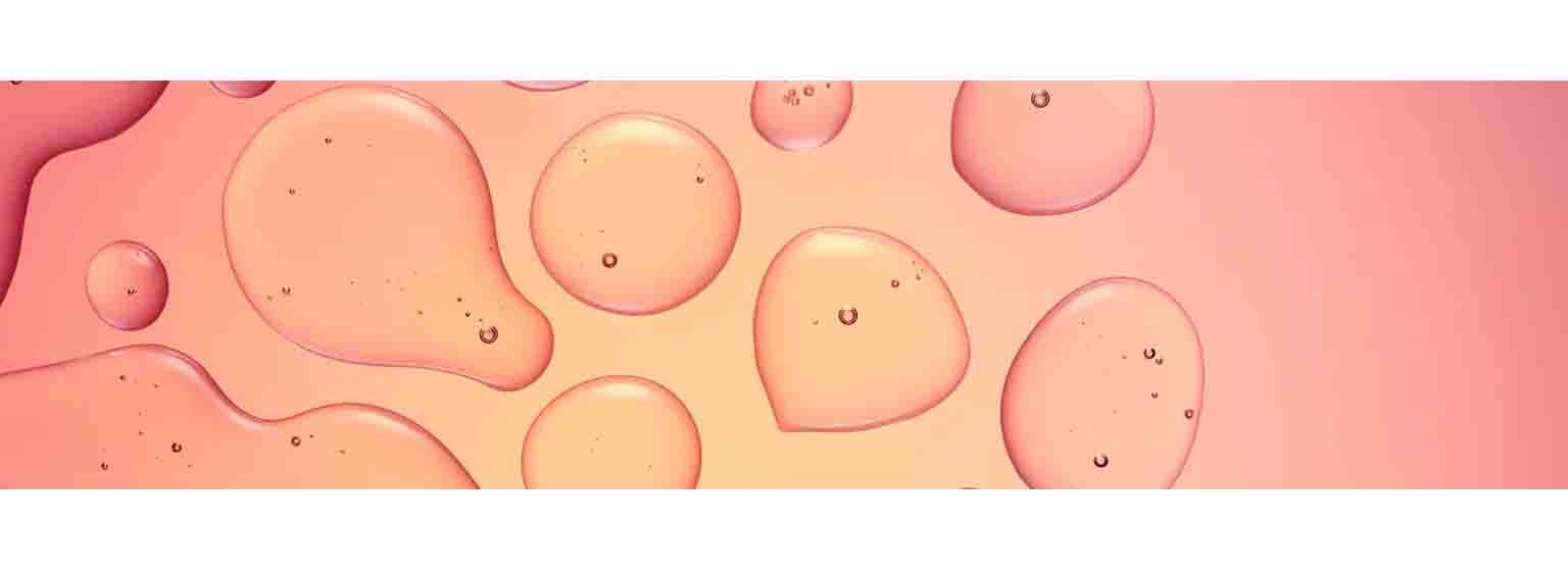  droplets on a pink backrgound 