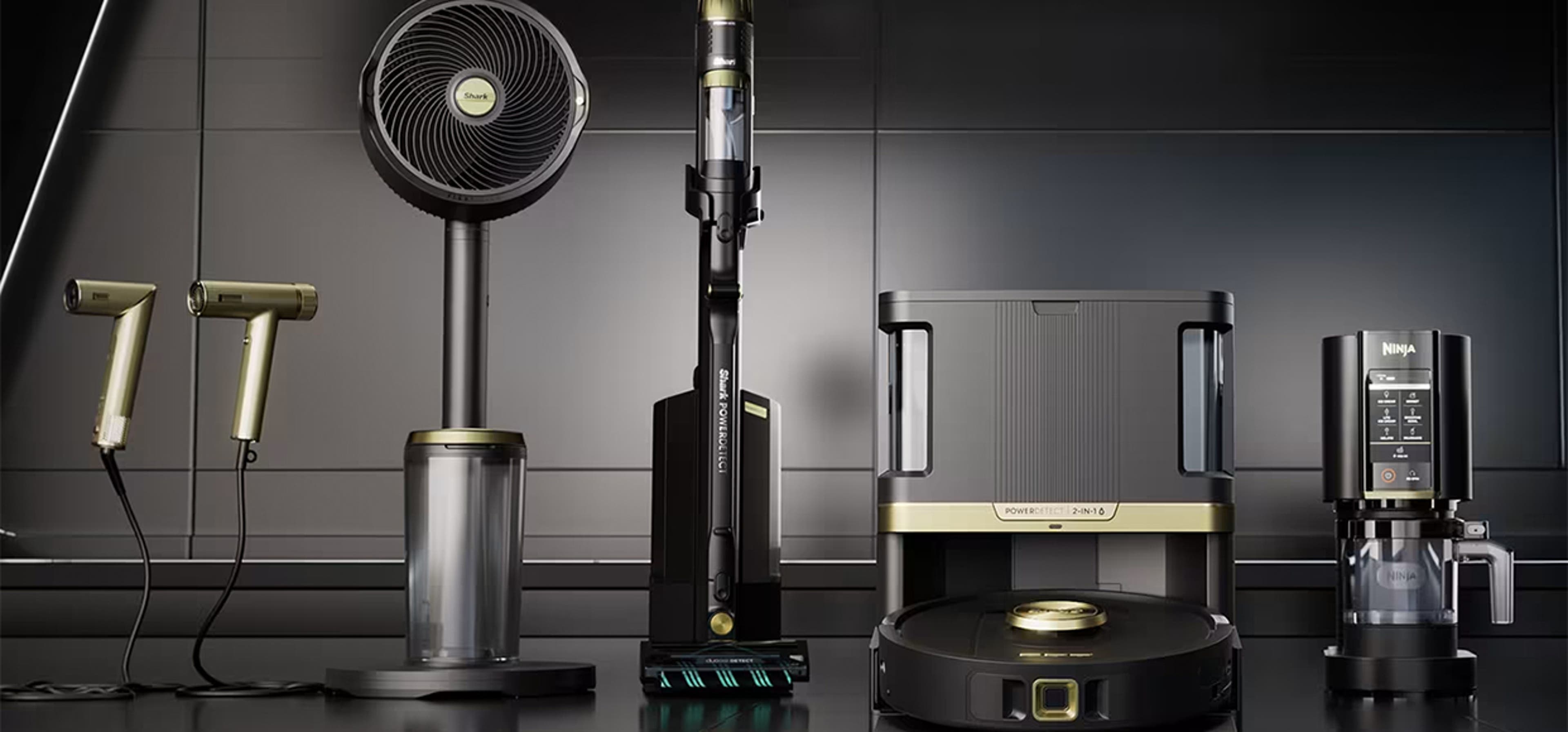 Shark X Ninja line of products on black background