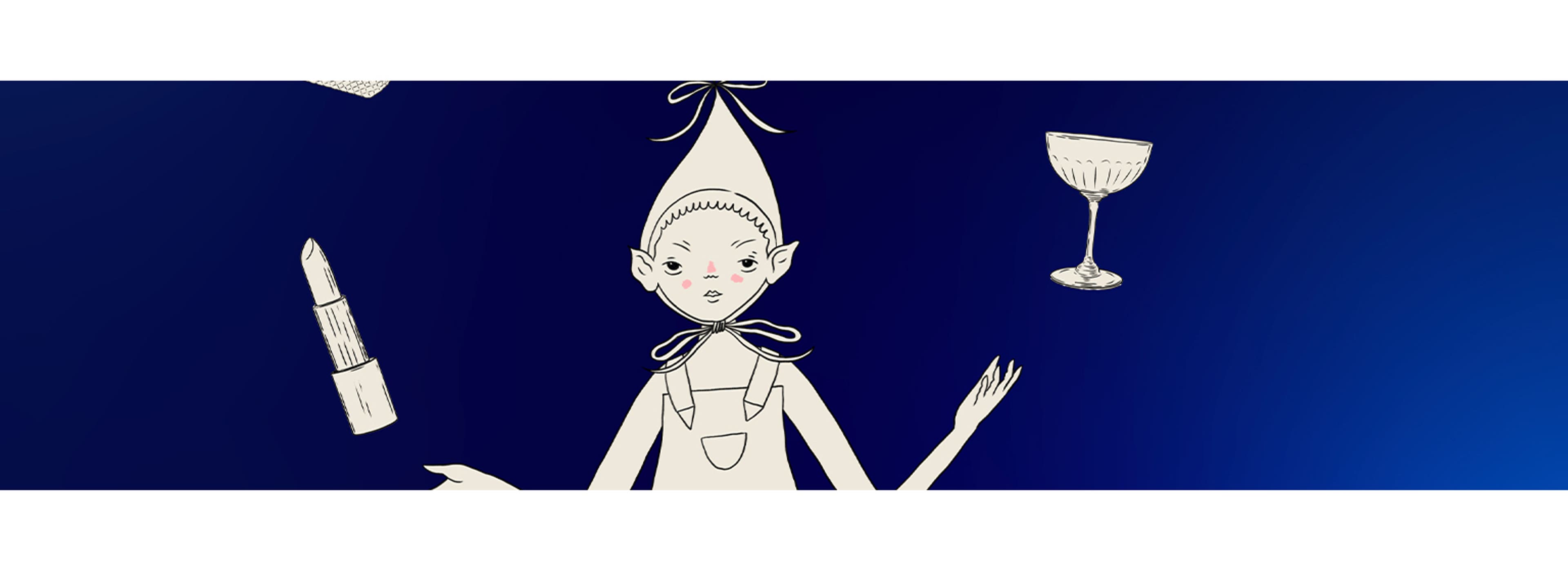 illustration of a character juggling items