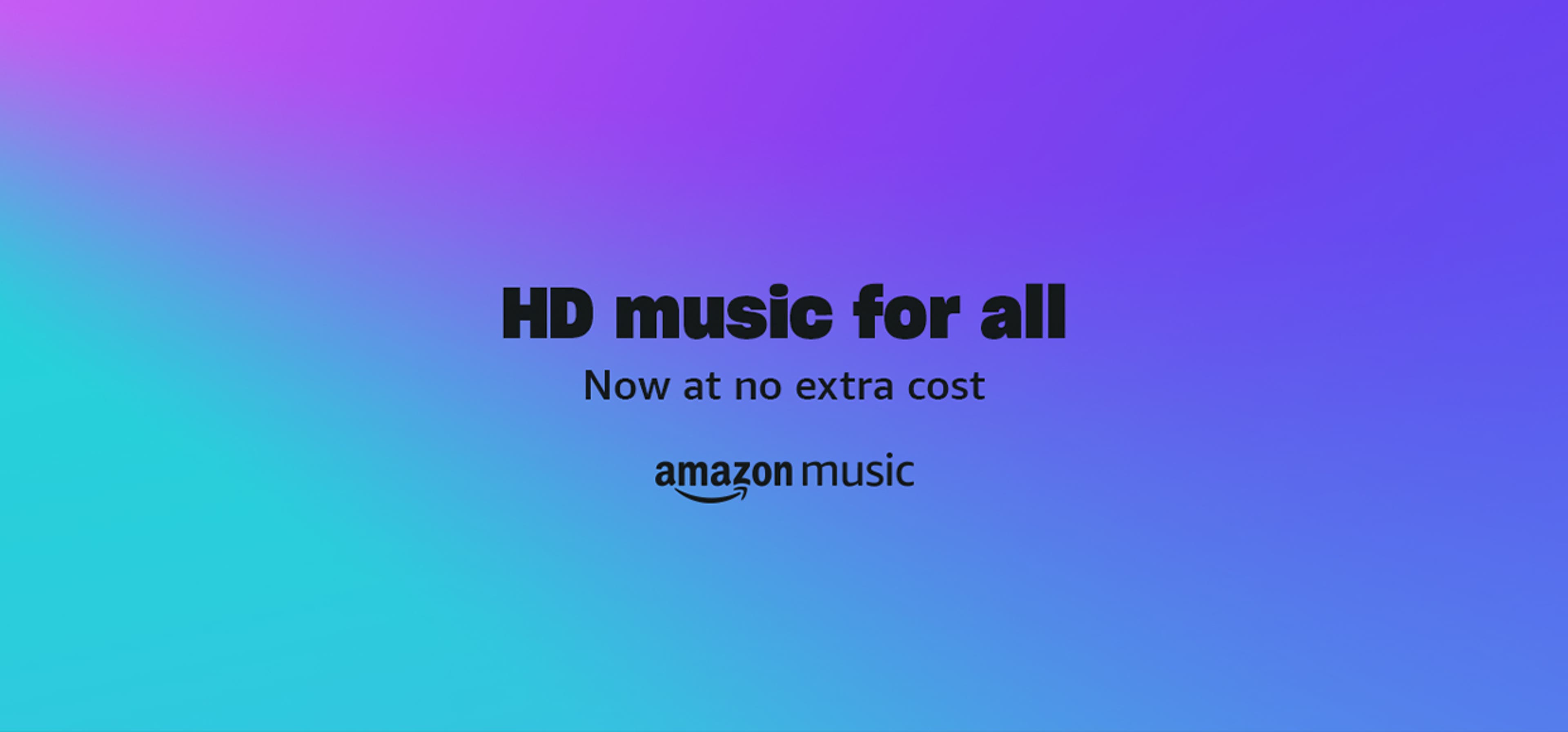 purple and blue gradient promoting amazon music with text