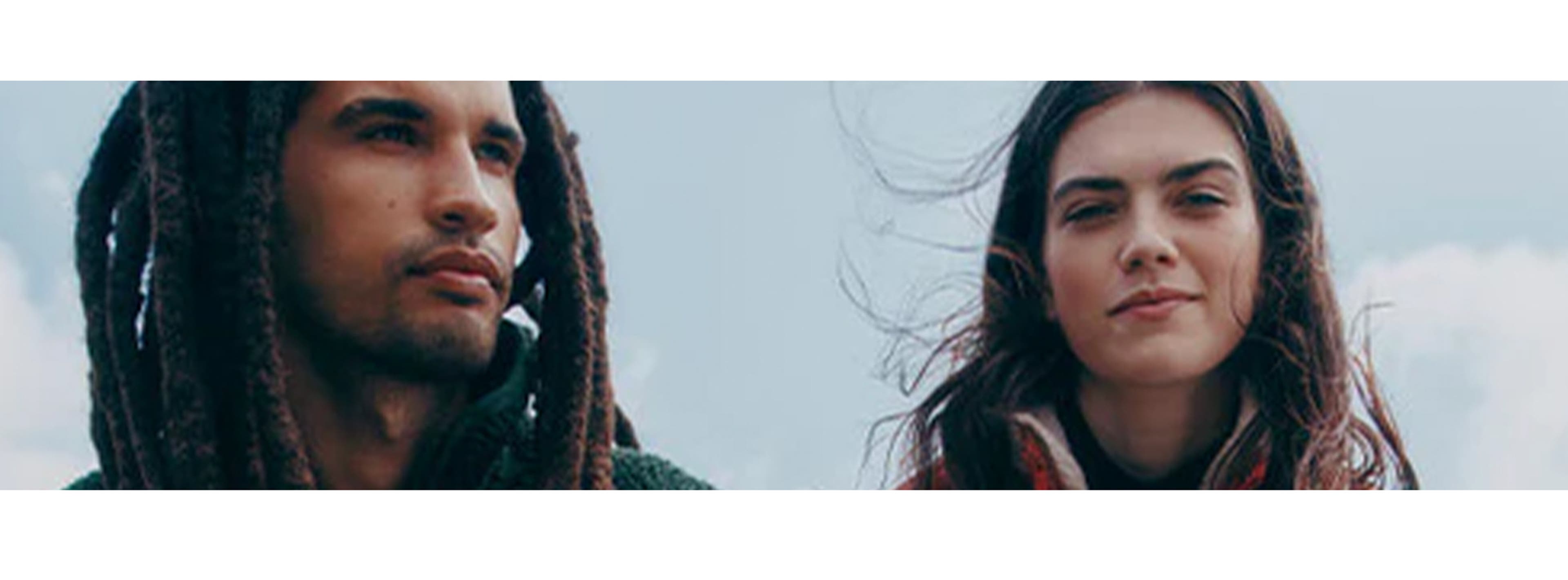 woman and a man posing