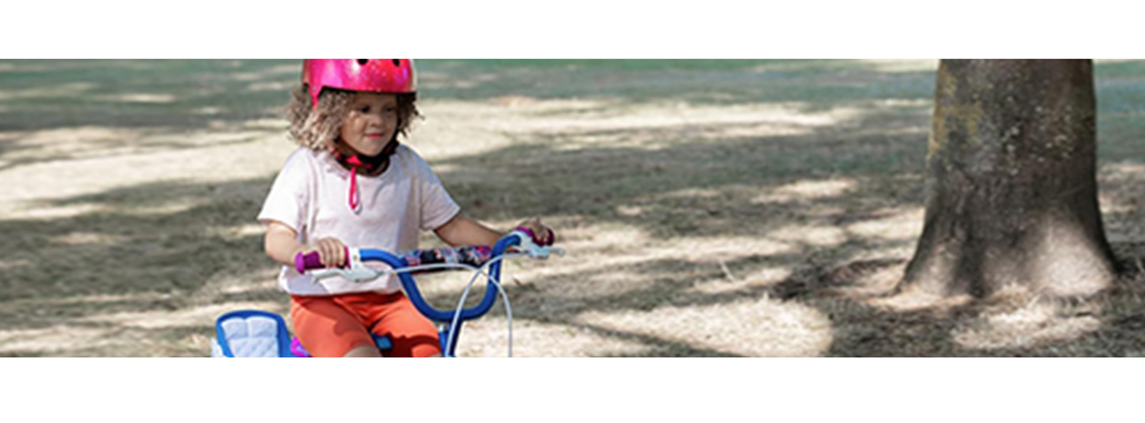 young girl riding bike