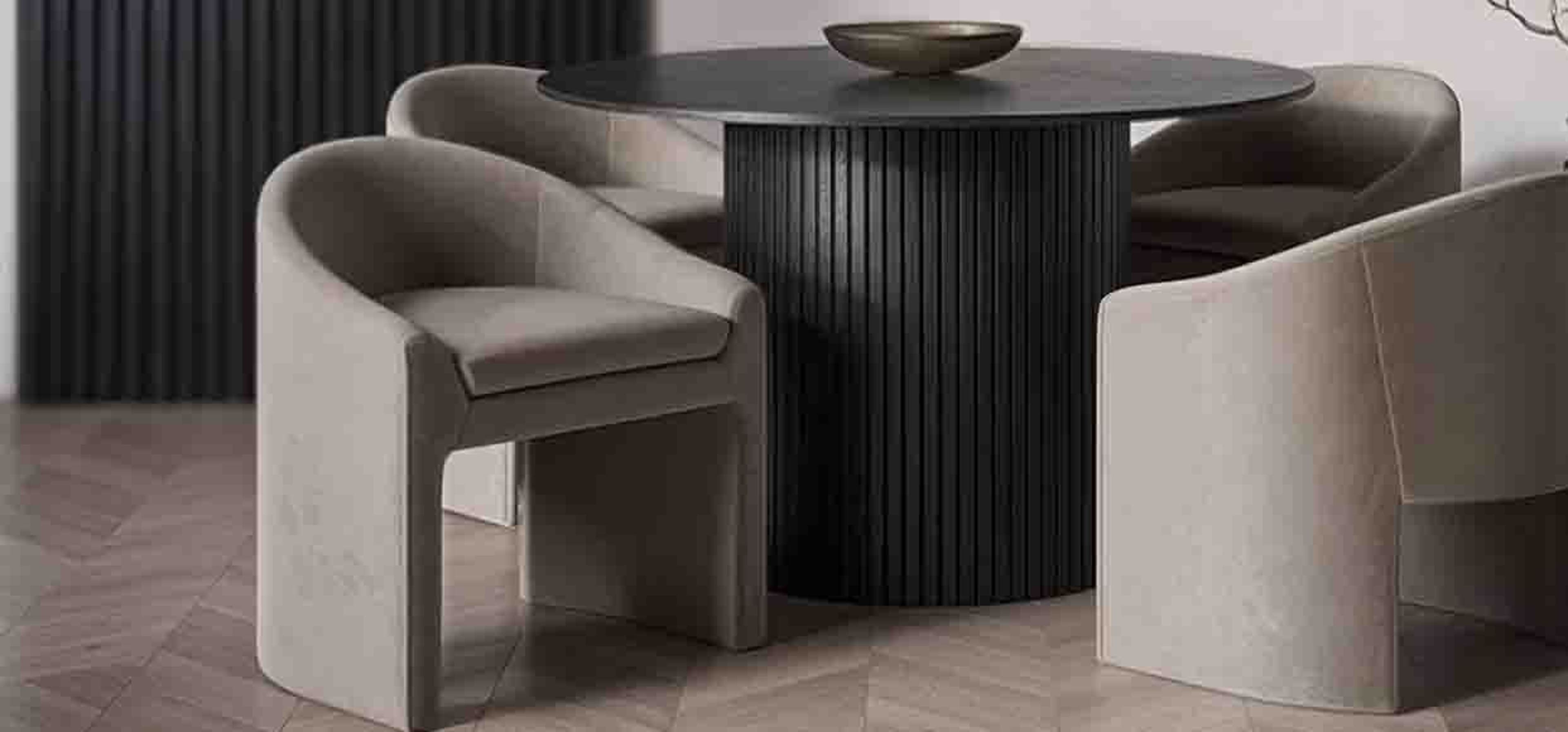 dining tables and grey chairs