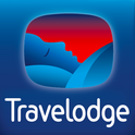 Travelodge Logo logo against a blue background