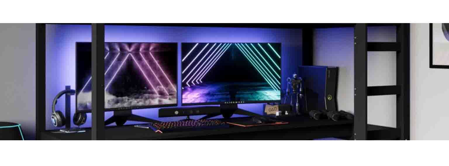  kids bedroom with high sleeper and playstation themed room 