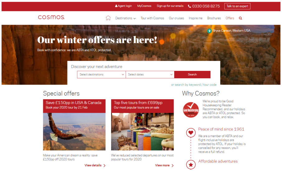 £300 Off Cosmos Holidays Voucher Codes £300 Off at MyVoucherCodes