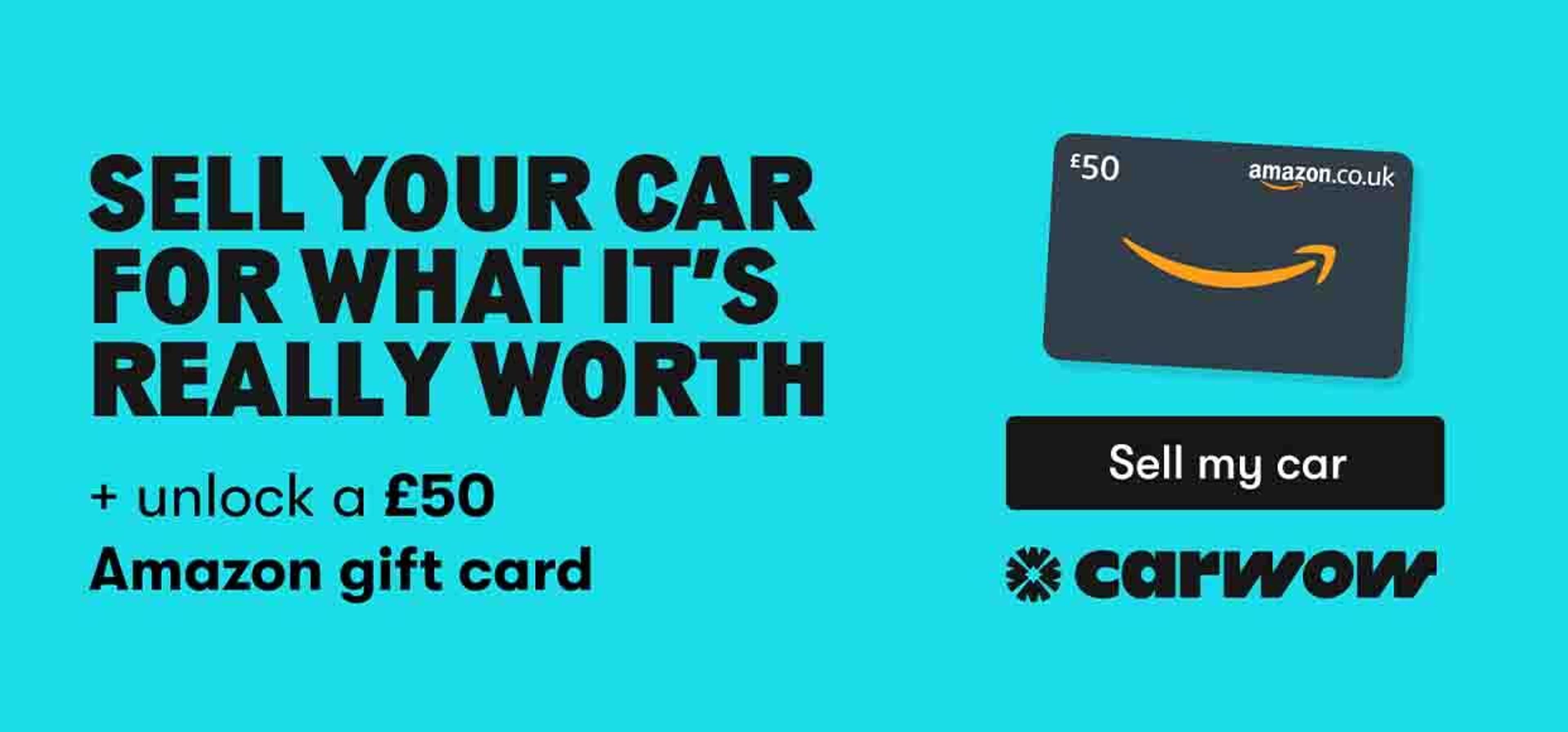 car wow graphics blue background amazon card