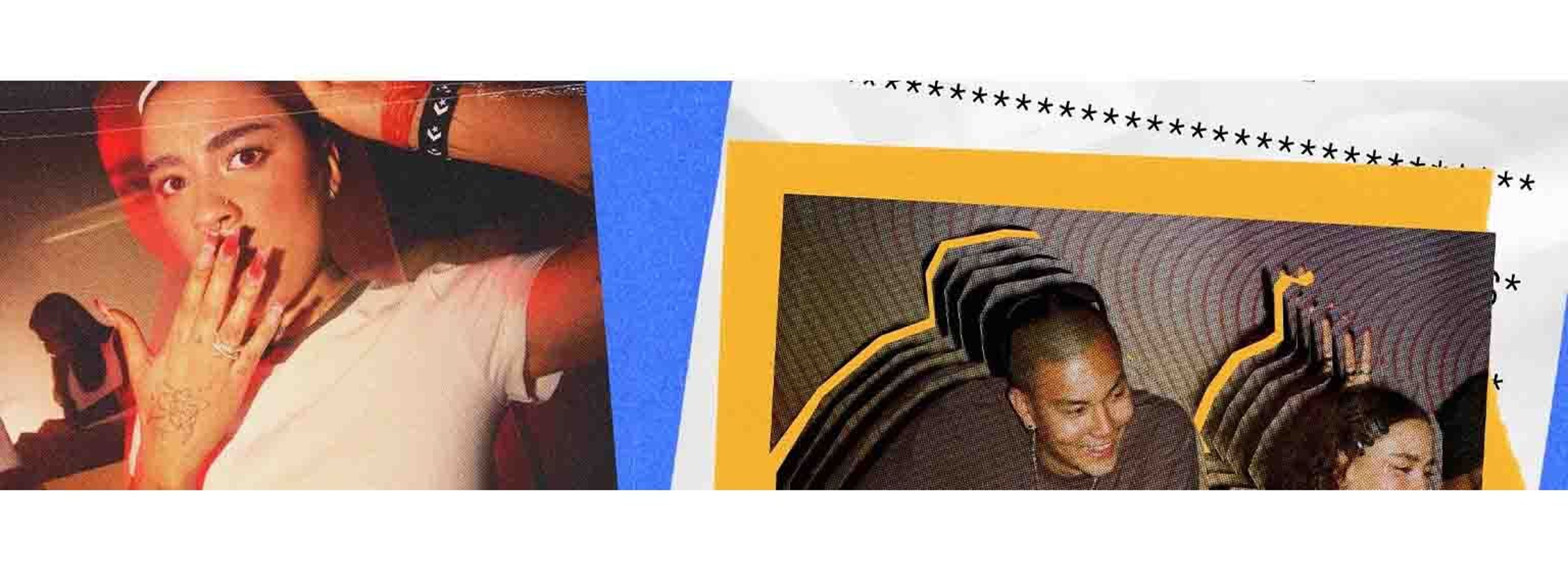 collage of three people with a fake converse receipt