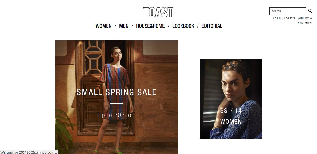 Toast homepage