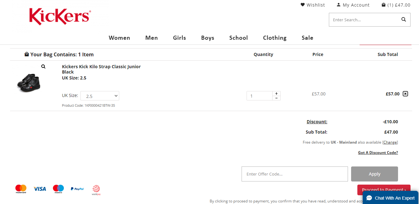 kickers discount codes