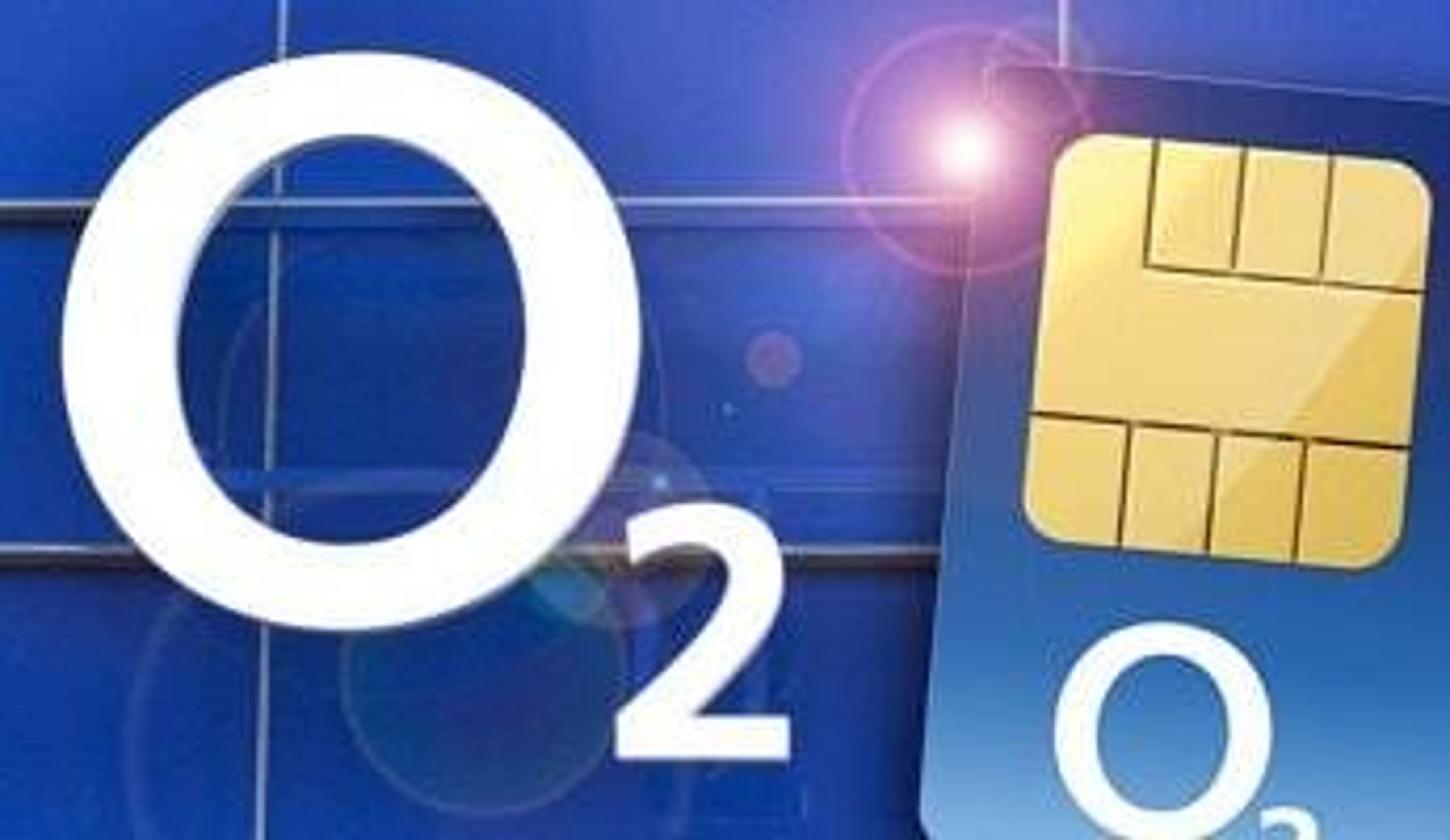  The O2 Logo next to a gleaming O2 SIM card 