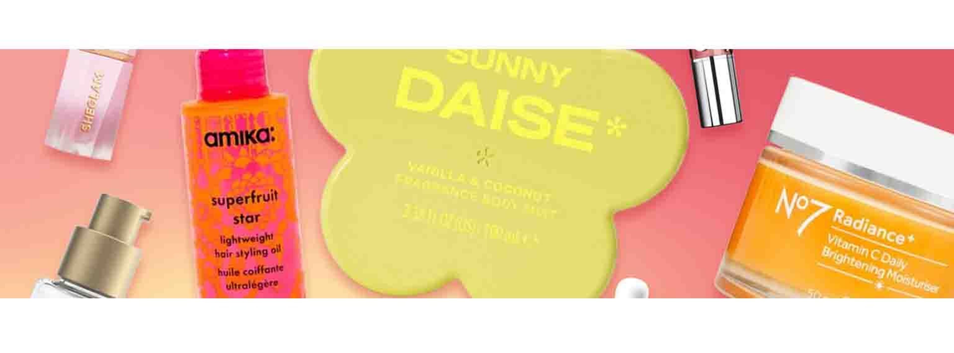 collection of perfumes and beauty products