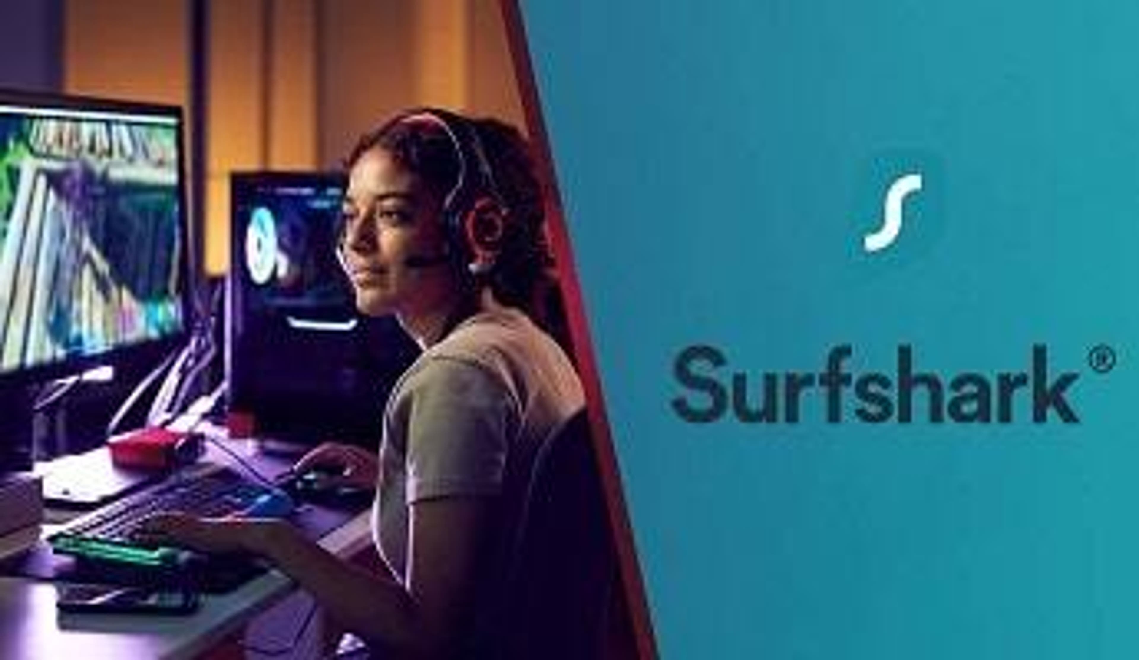  A Surfshark customer gaming with their secure VPN 