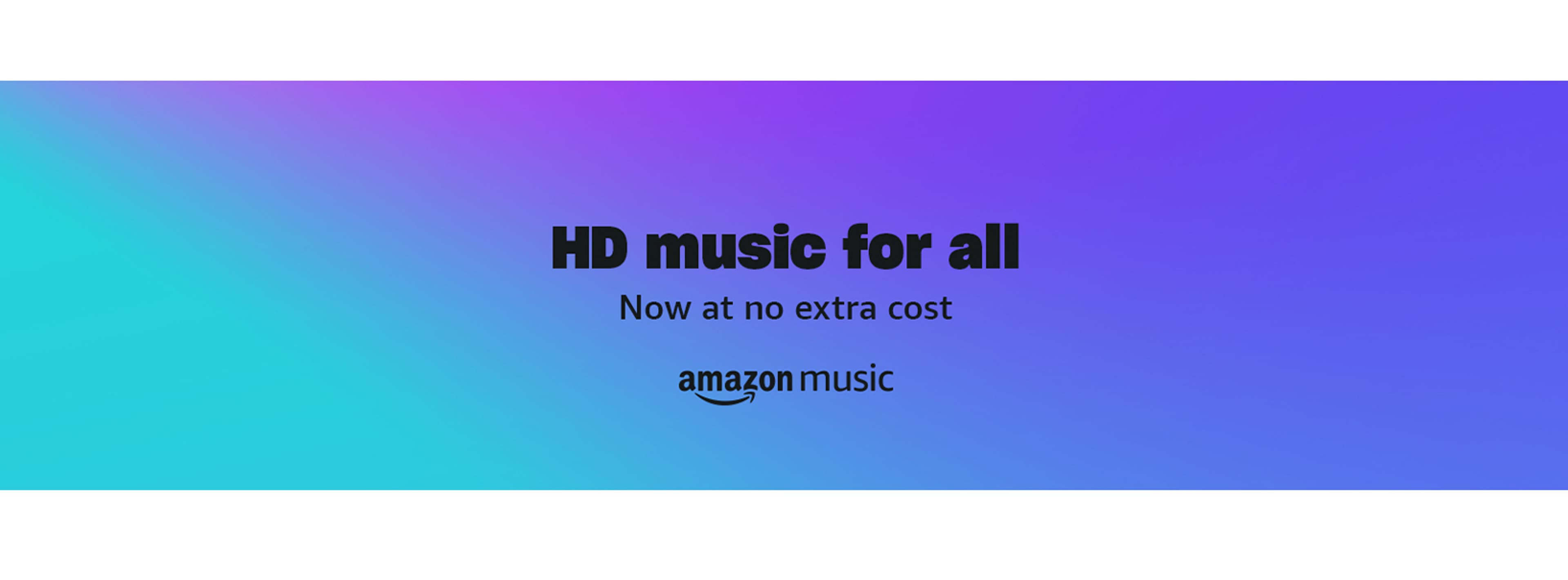 purple and blue gradient promoting amazon music with text