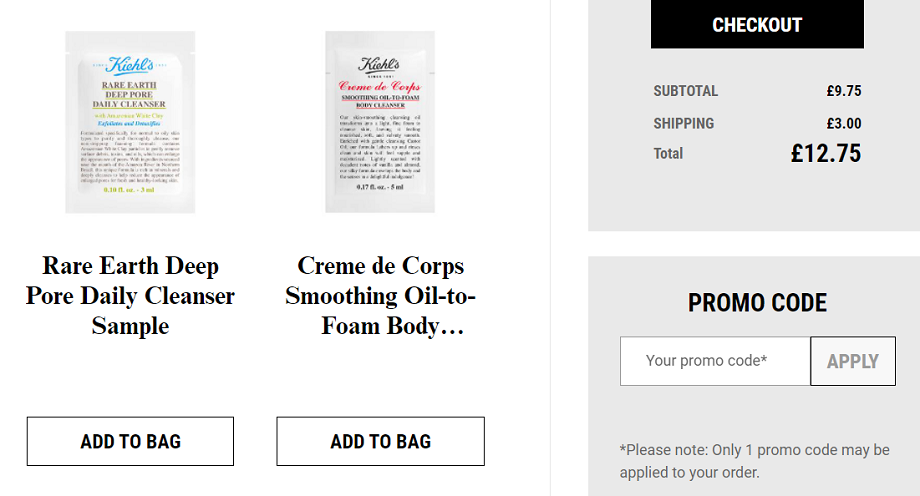 Kiehl's Checkout
