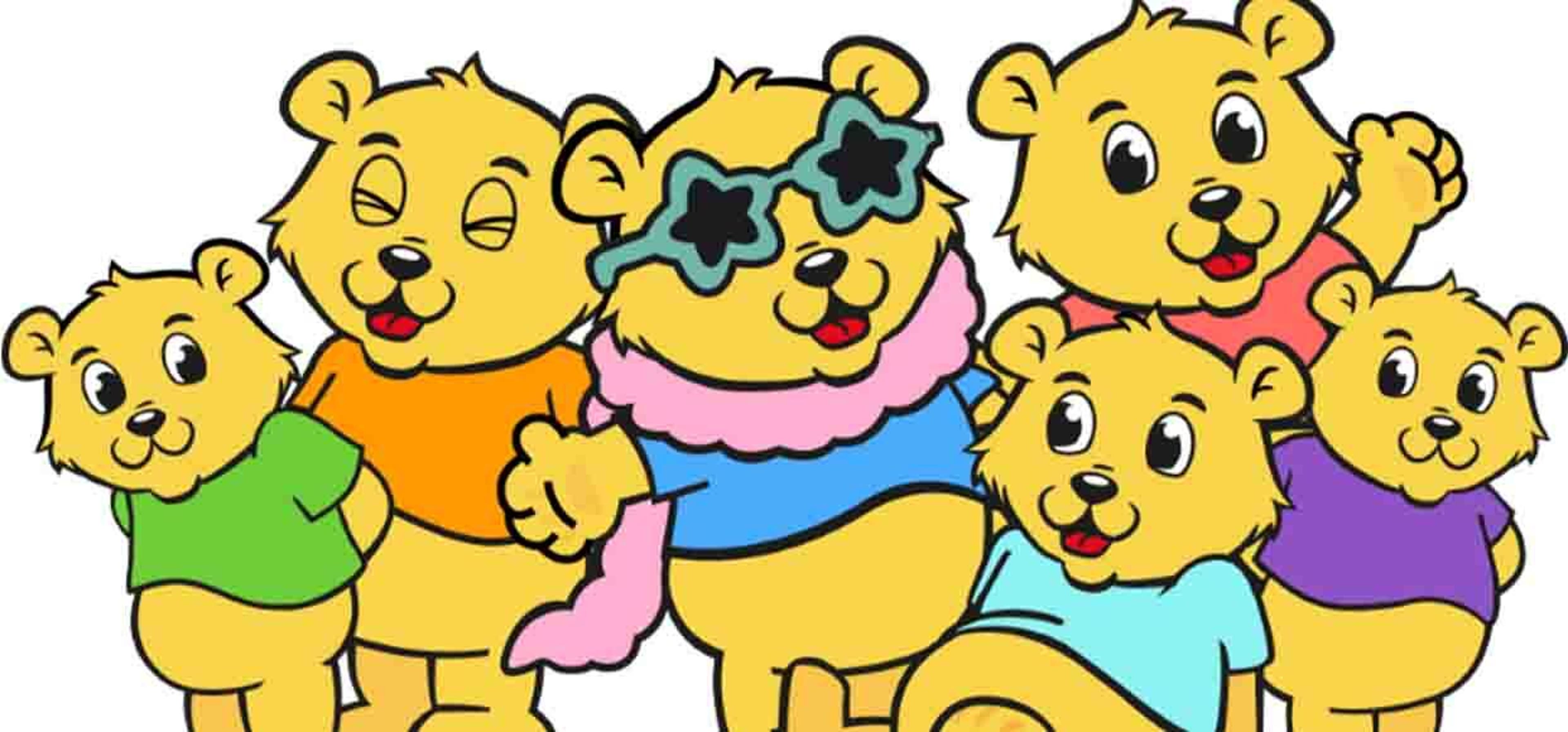 cartoon bears lots of them