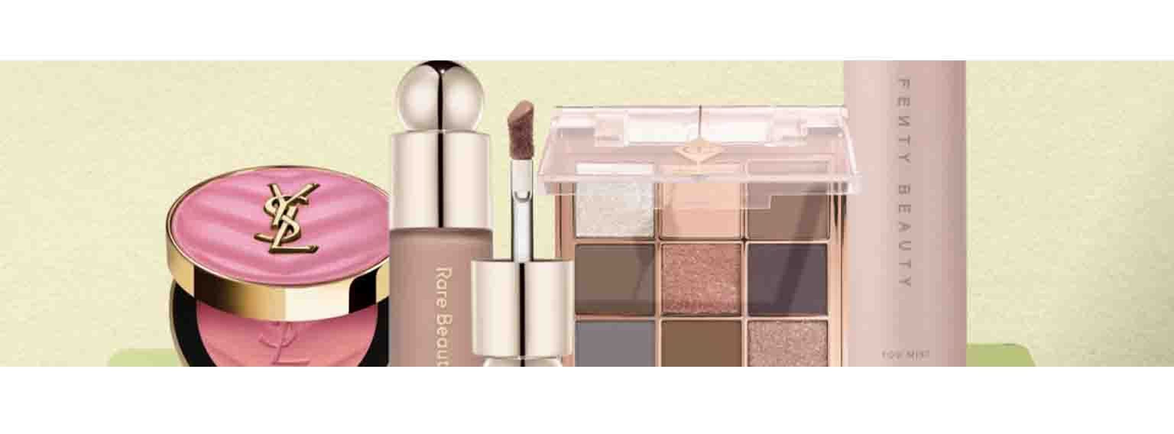 collection of makeup products