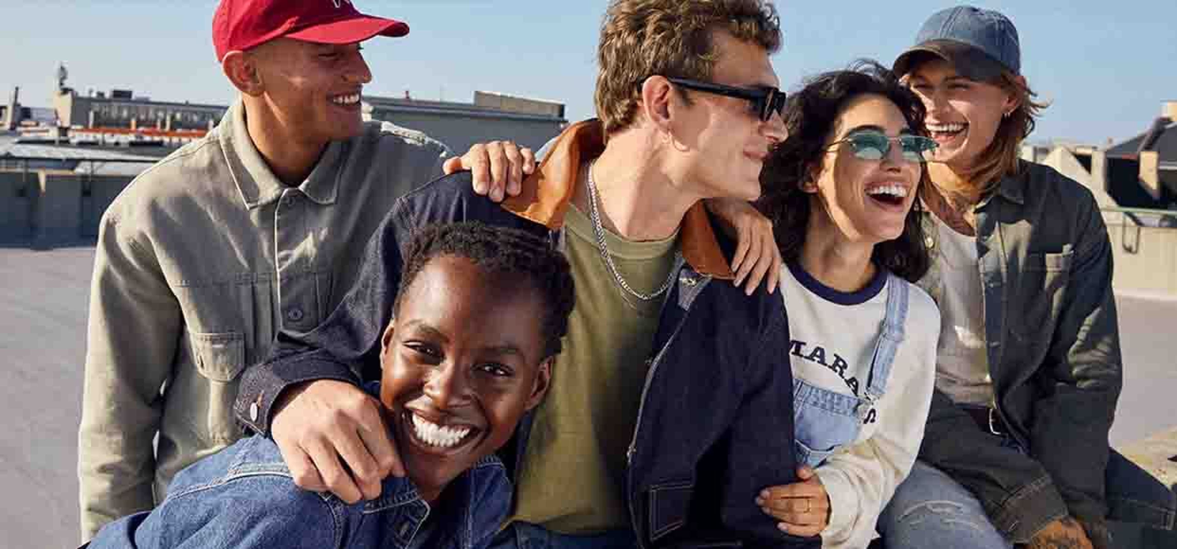 group of friends smiling and laughing