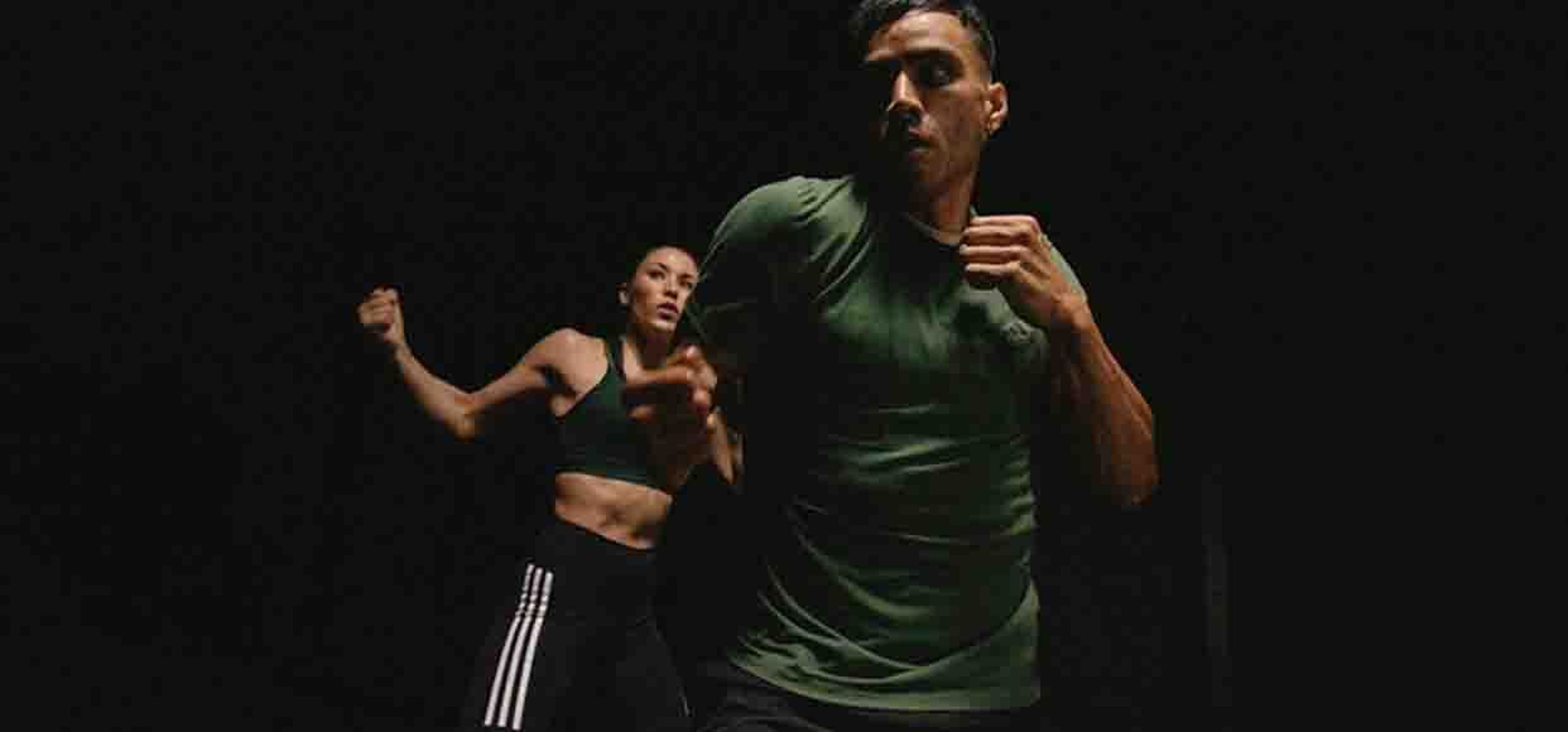woman and man boxing