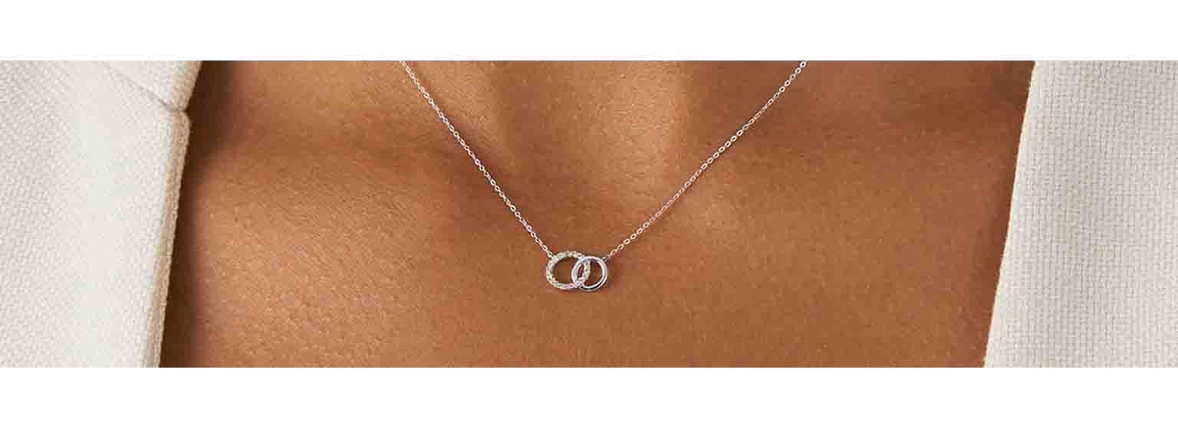 delicate necklace on a woman