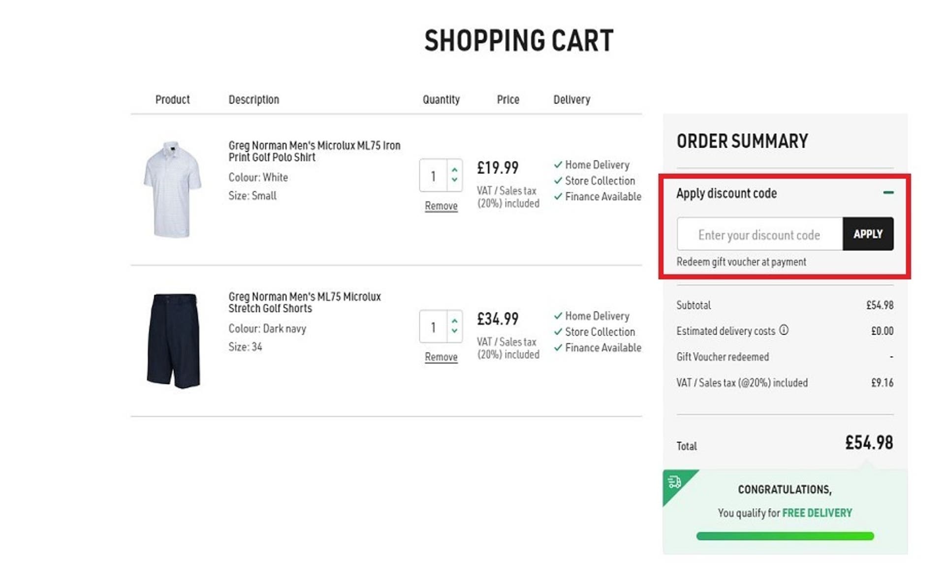  image visualising how to use discount code 