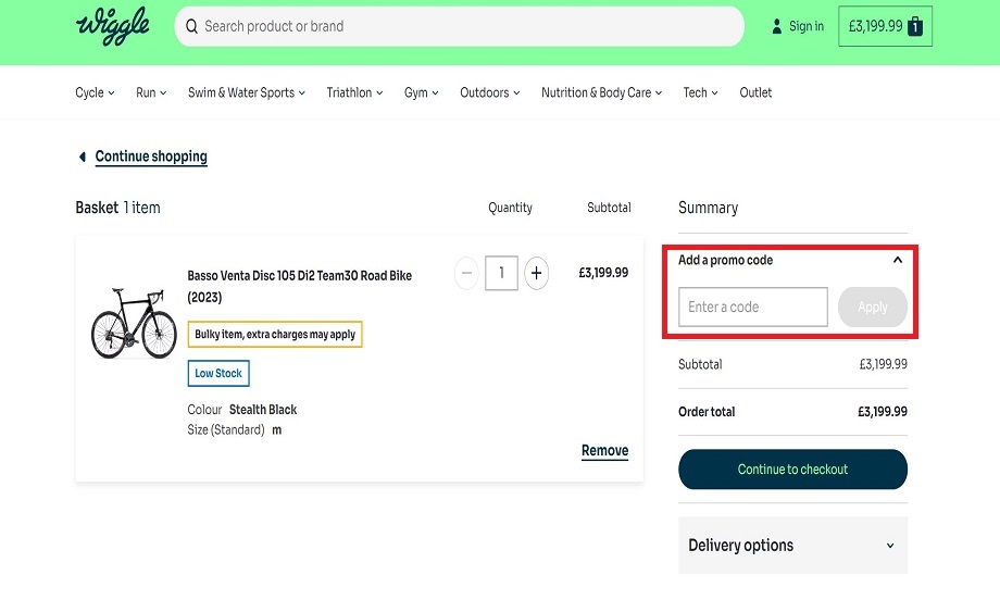 Wiggle discount code british on sale cycling