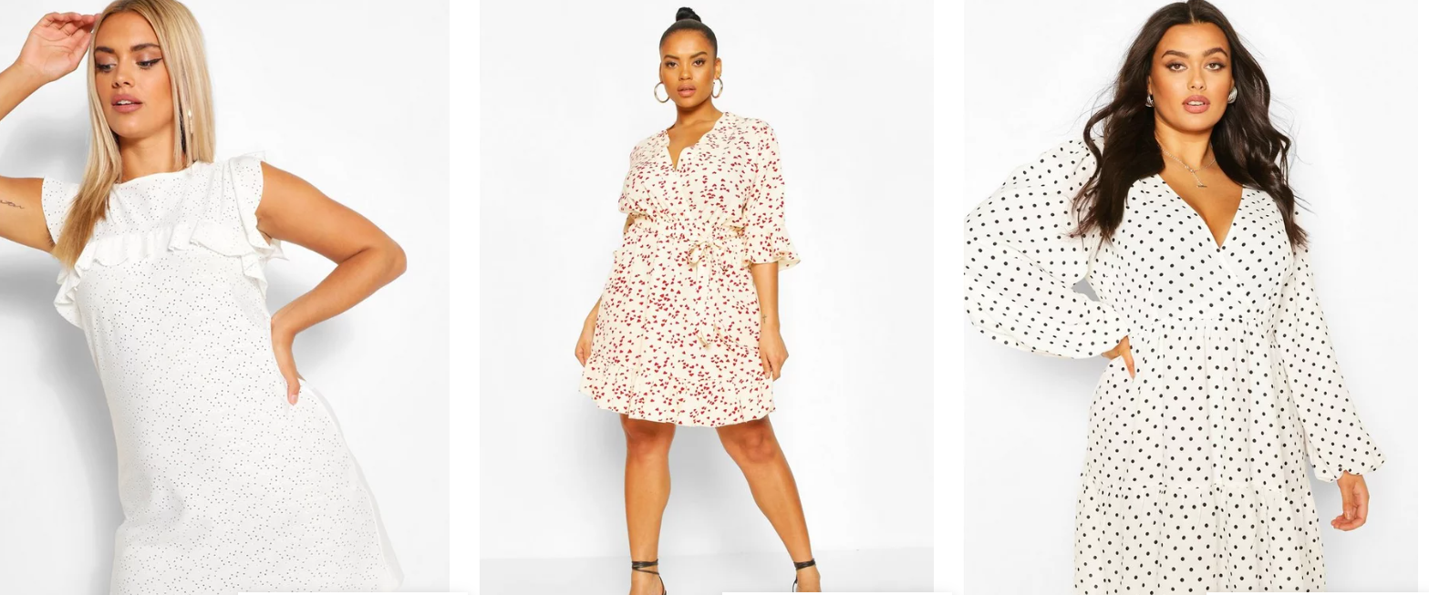 boohoo curve dresses