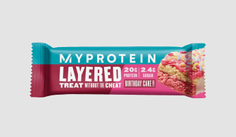  Layered Protein Bar Birthday Cake by Myprotein 