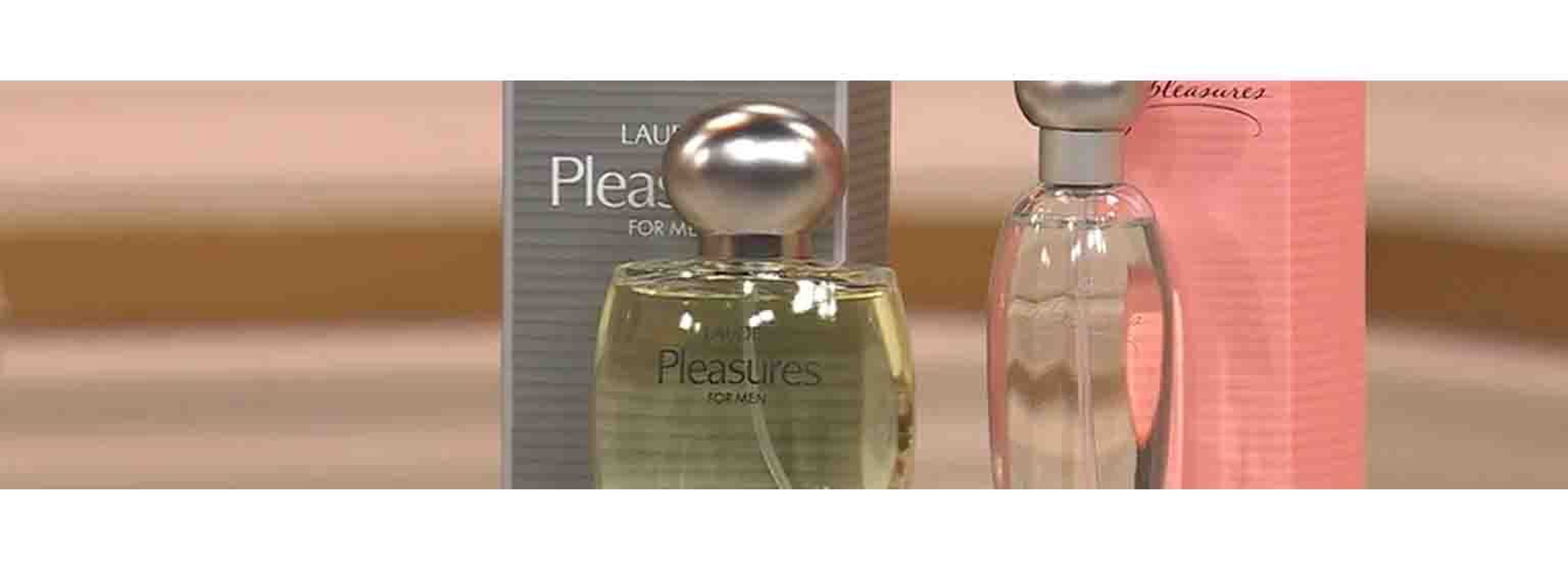 perfume products lined up next to eachother