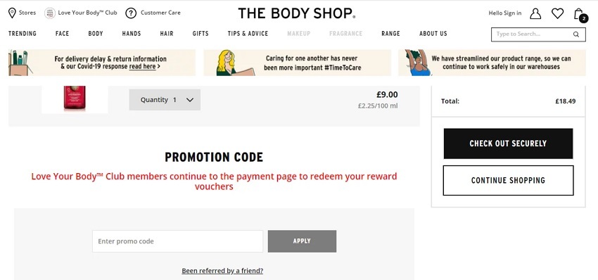 the body shop discount code