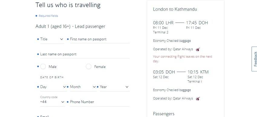 using your British Airways discount code