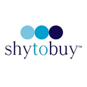shytobuy logo in blur against a white background