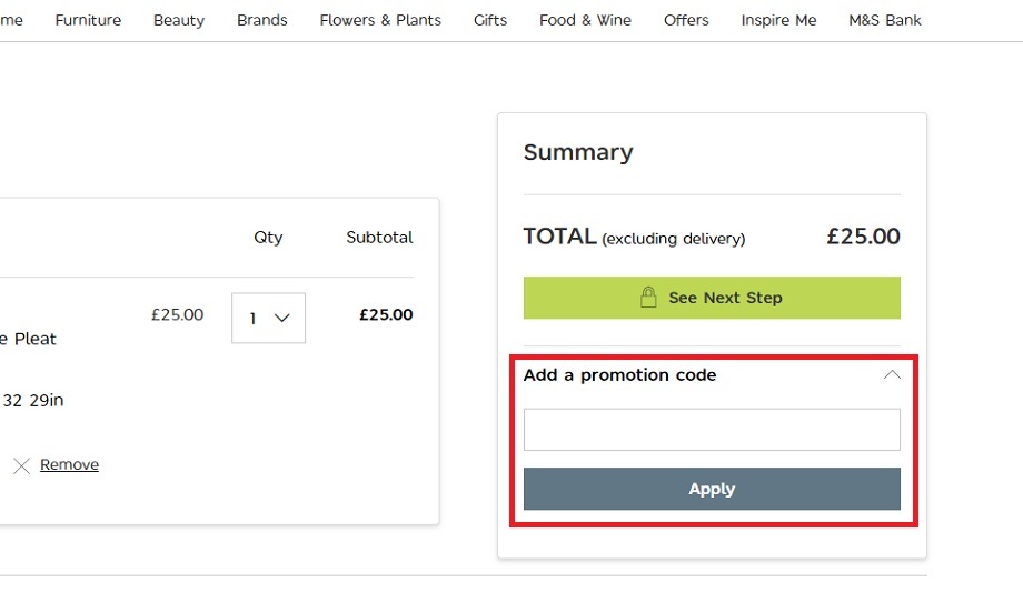Marks and Spencer Discount Code, Extra 10% Off
