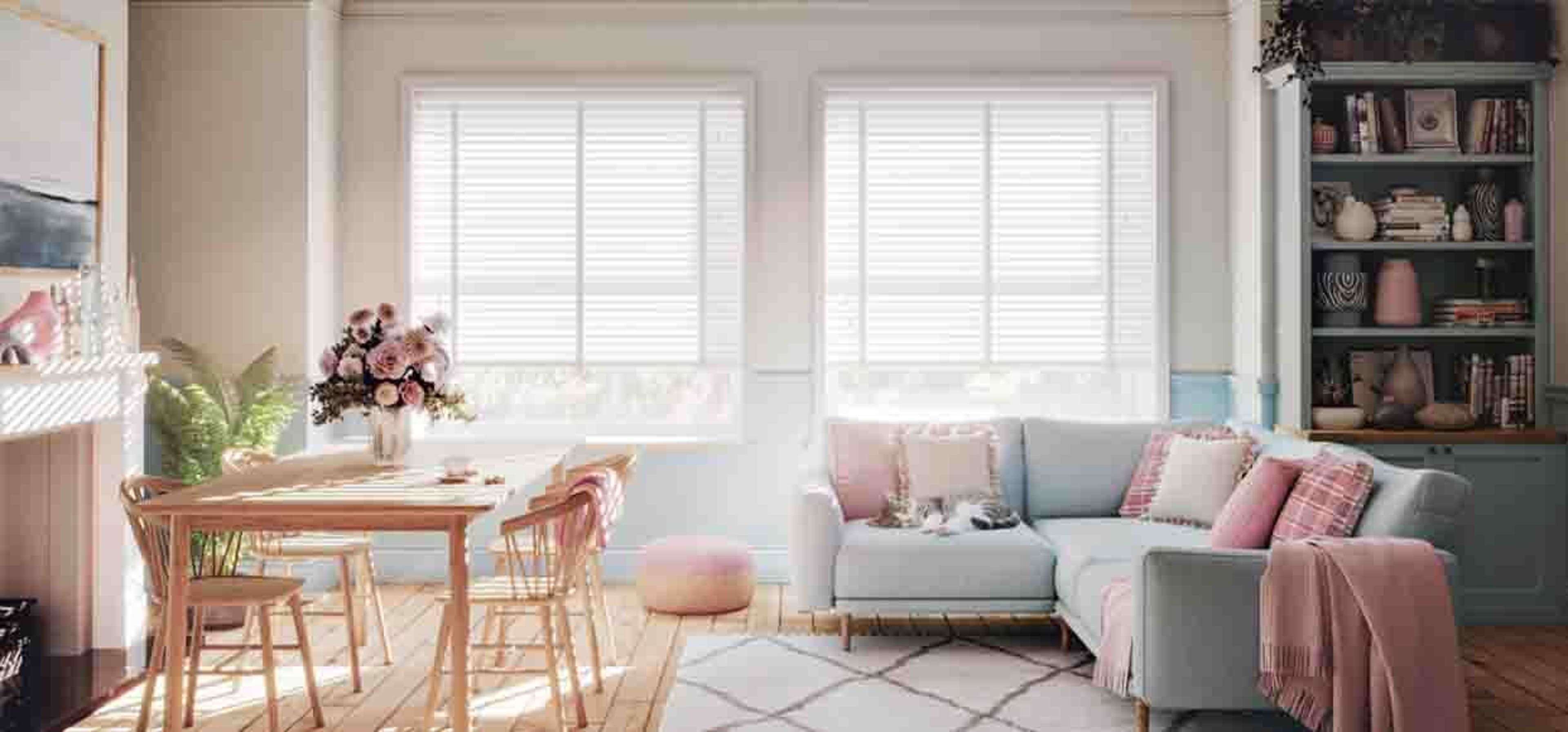 a very lit and bright living room