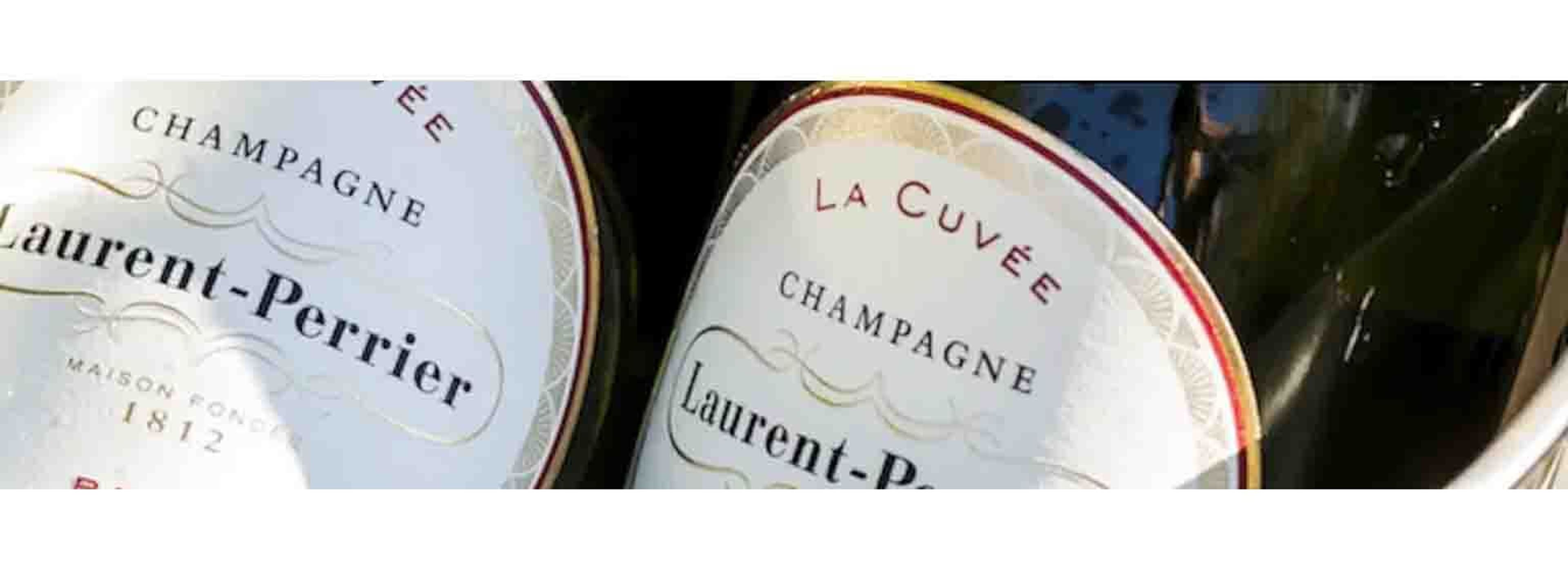 close up shot of laurent-perrier champange