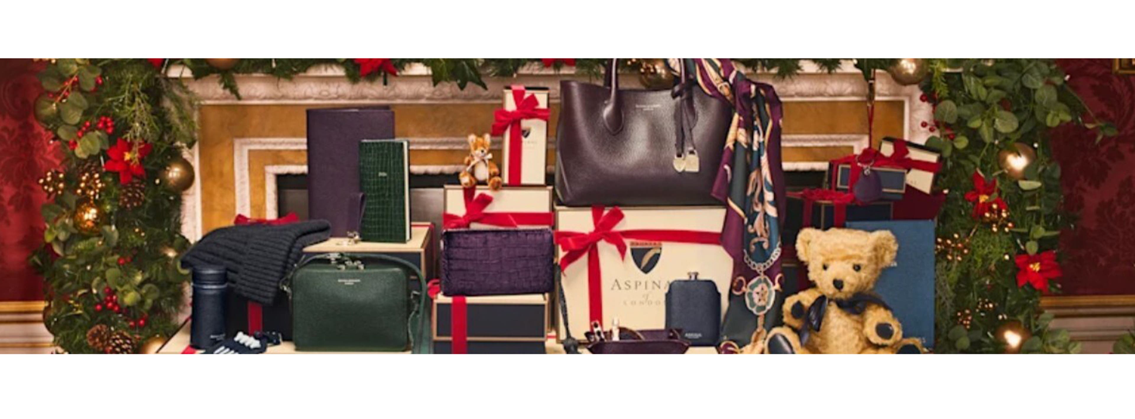 lots of bags in a christmas decorative living room