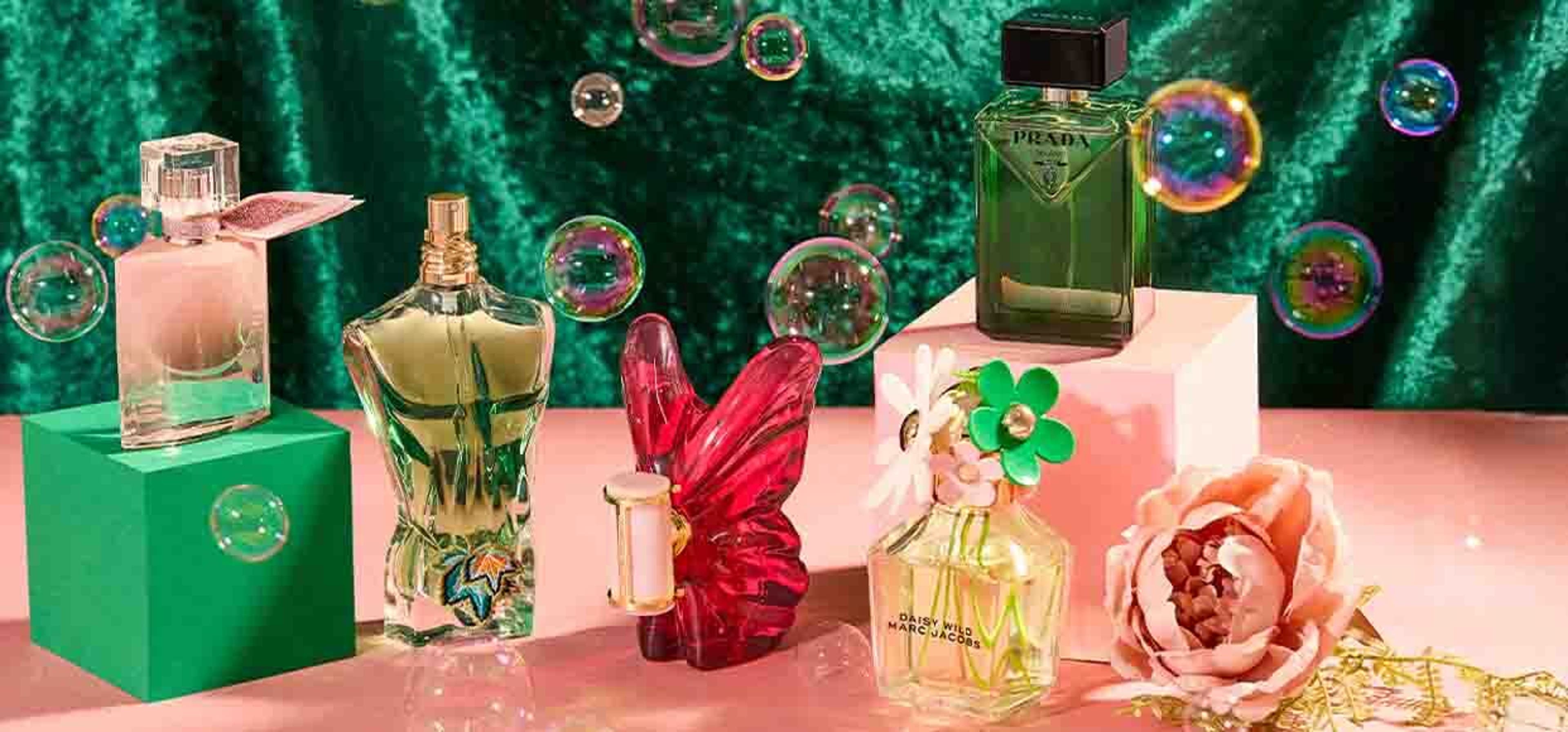 lots of perfumes and bubble