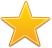   A filled, gold star  